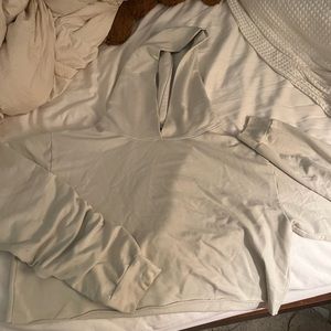 beige talentless womens heavyweight cropped hoodie